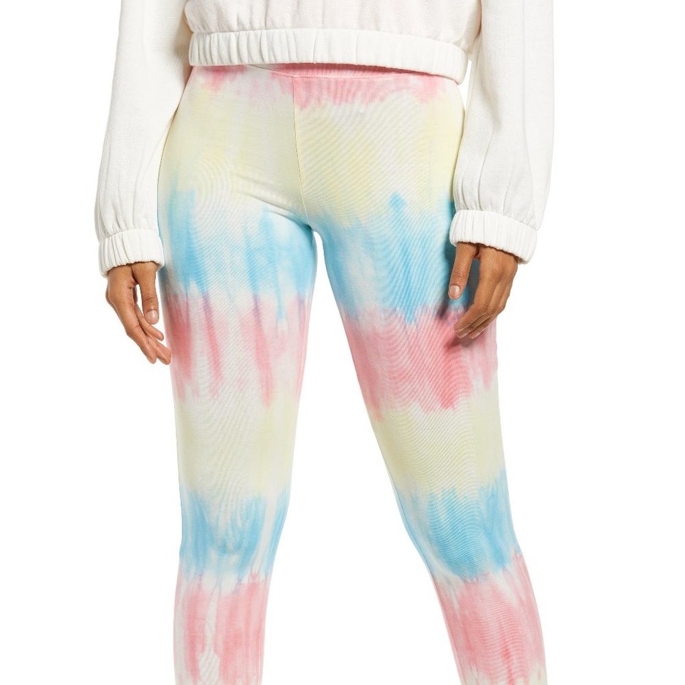 bp Tie Dye High Rise Leggings Pink Yellow Blue‎ Size XS NWT 3812